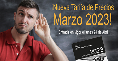TARIFA DE PRECIOS MARZO 2023